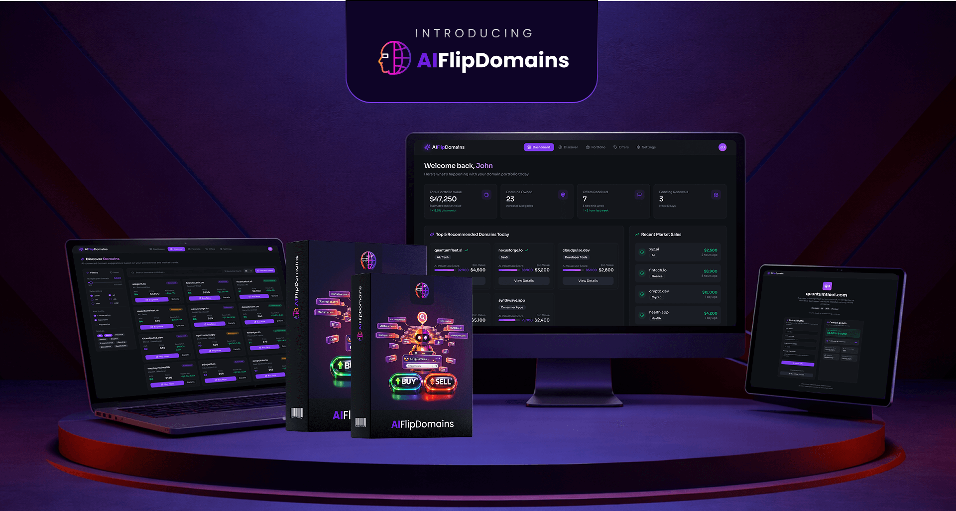 AI Flip Domains product mockup